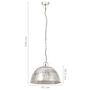 Voir la diapositive 6 : VIDAXL Lampe suspendue industrielle vintage 25 W Argente Rond 41cm E27