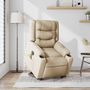 Voir la diapositive 2 : VIDAXL Fauteuil inclinable de massage electrique Creme Tissu