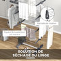 Voir la diapositive 5 : HOMCOM Séchoir à linge étendoir pliable ailes latérales 4 niveaux