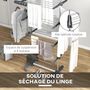 Voir la diapositive 5 : HOMCOM Séchoir à linge étendoir pliable ailes latérales 4 niveaux