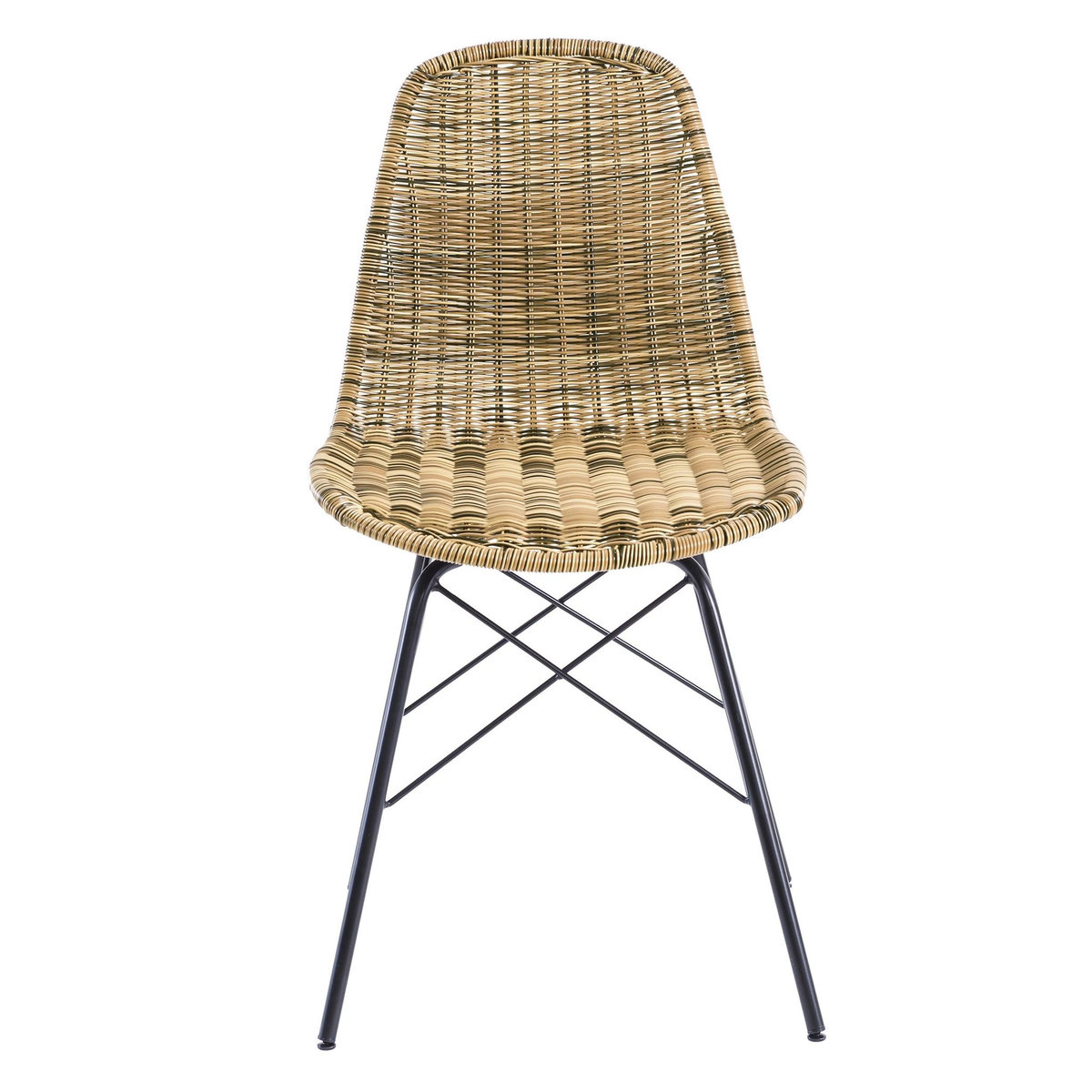 Rendez vous déco Table et chaises de jardin 8 personnes en bois de teck, résine tressée-Tiptur
