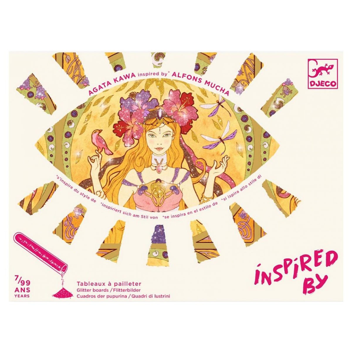 Djeco Tableau a pailleter inspired by les Divines de Mucha