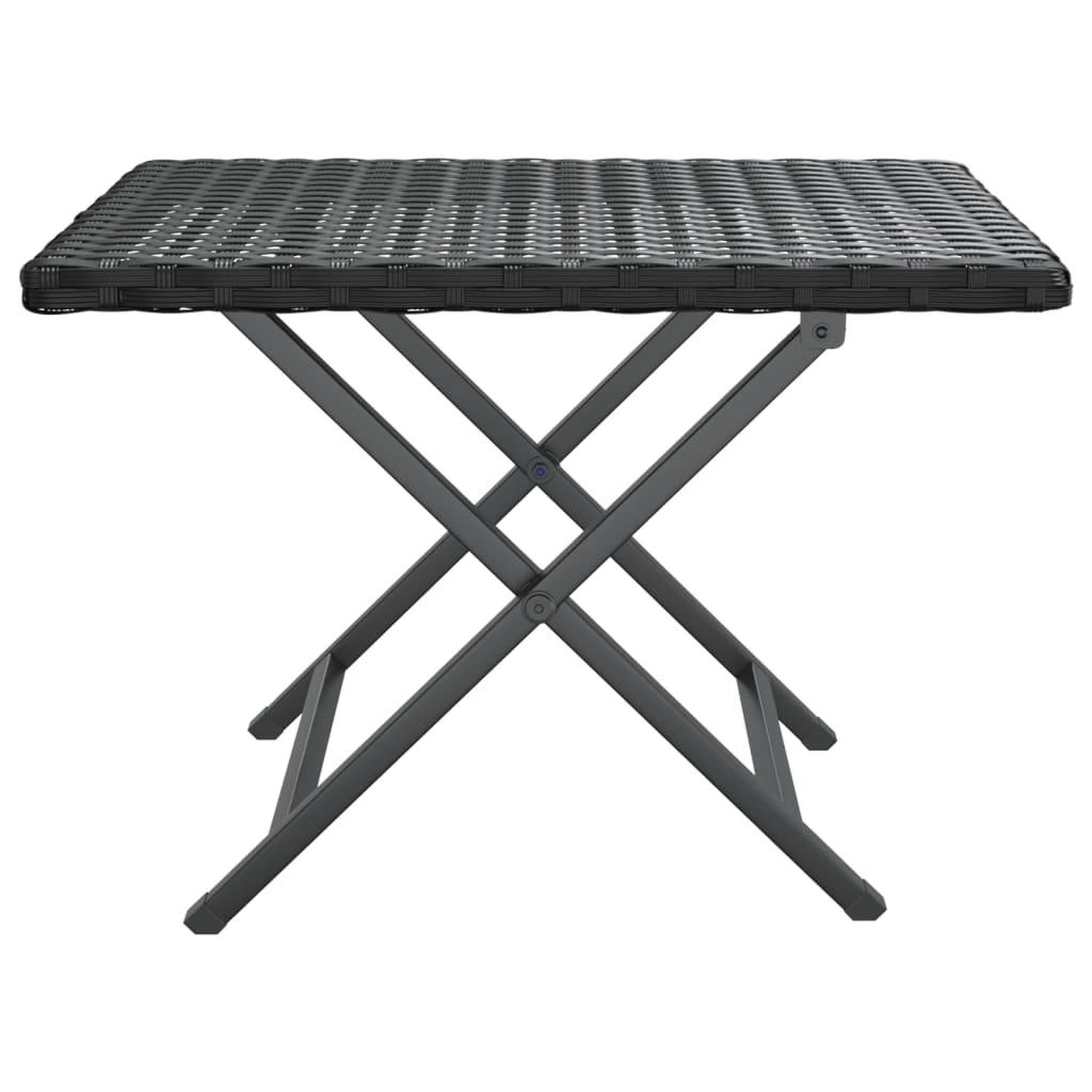 Voir la diapositive 3 : VIDAXL Table pliable noir 45x35x32 cm resine tressee