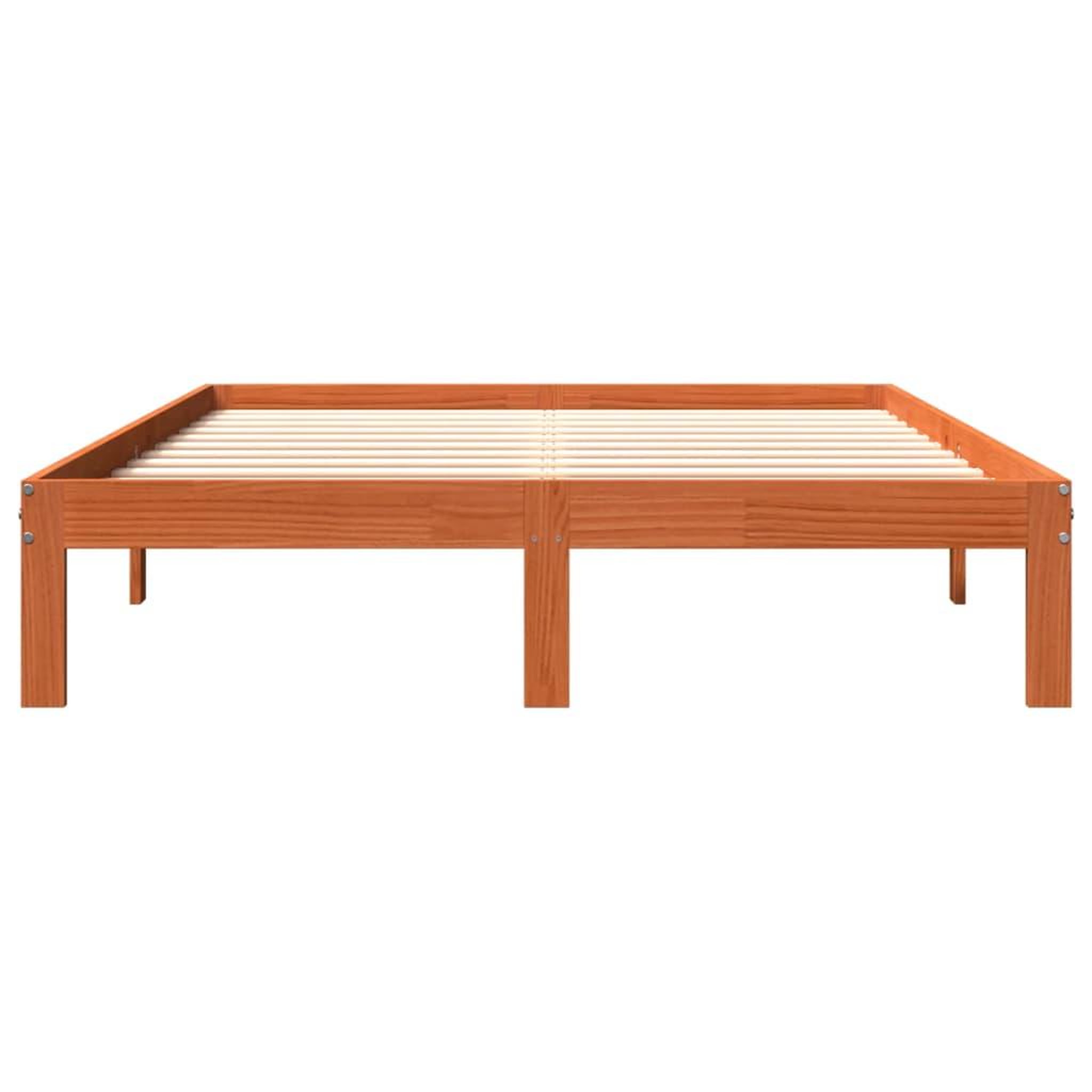 Voir la diapositive 4 : VIDAXL Cadre de lit sans matelas cire marron 140x190cm bois pin massif