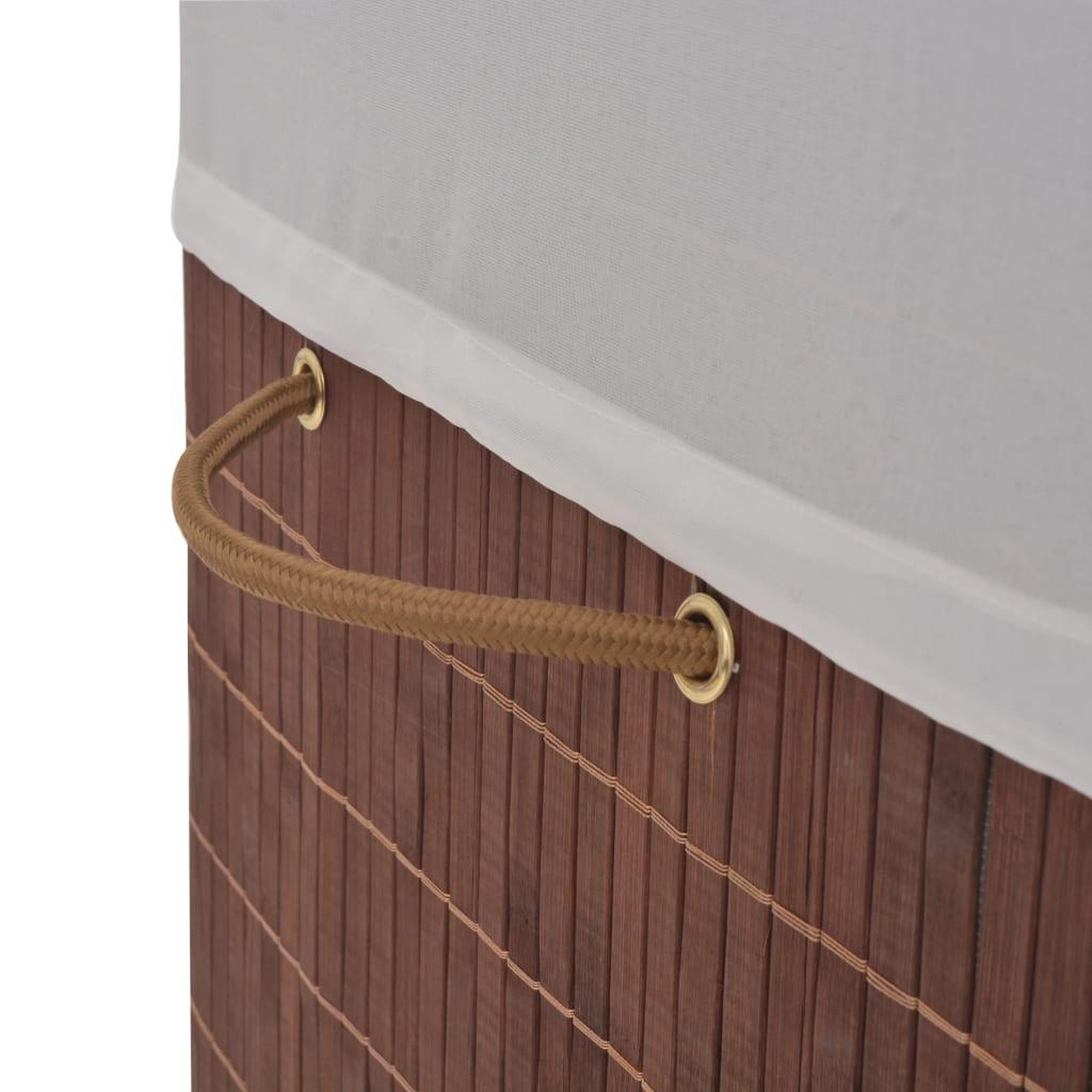 Voir la diapositive 4 : VIDAXL Panier a linge rectangulaire Bambou Marron