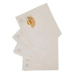 ATMOSPHERA Lot de 4 Serviettes de Table  Solaris  40x40cm Blanc