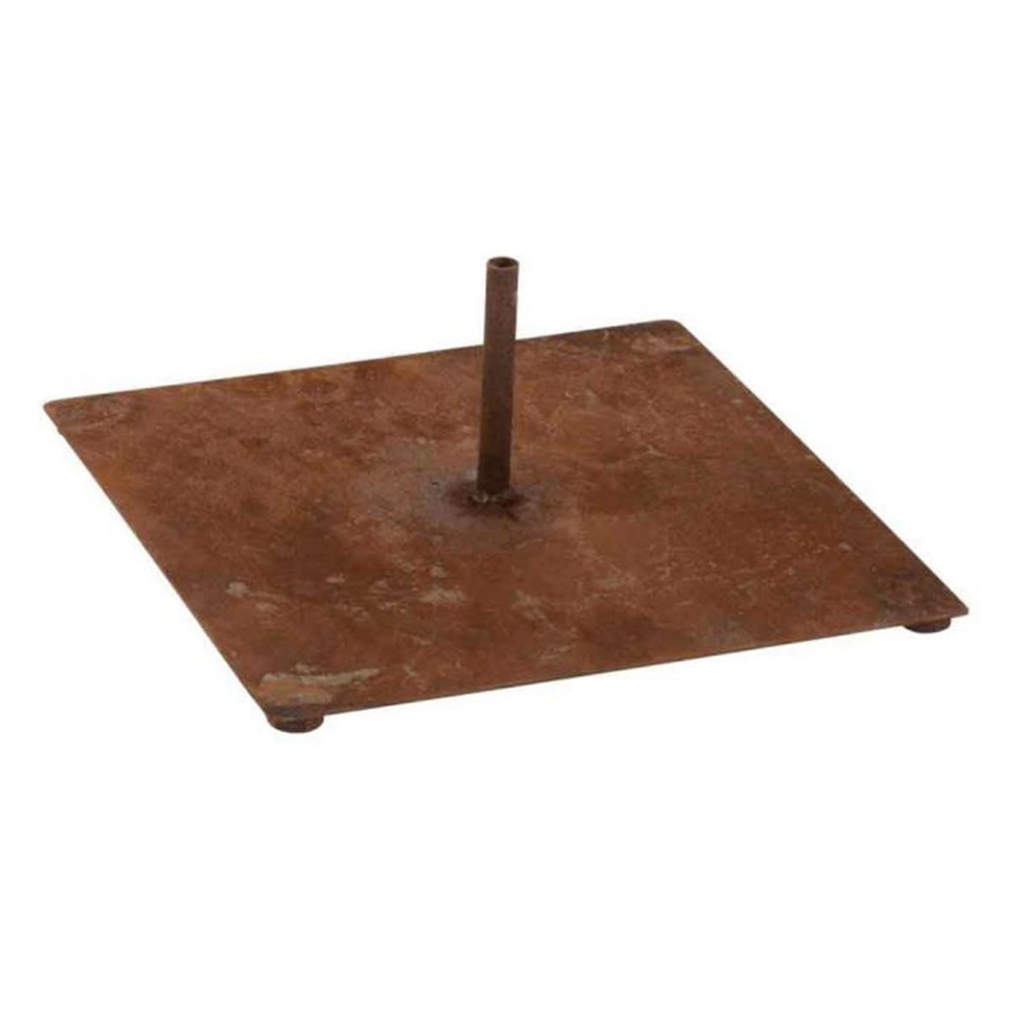 J-LINE Pied pour Parasol en Métal  Shiva  30cm Rouille