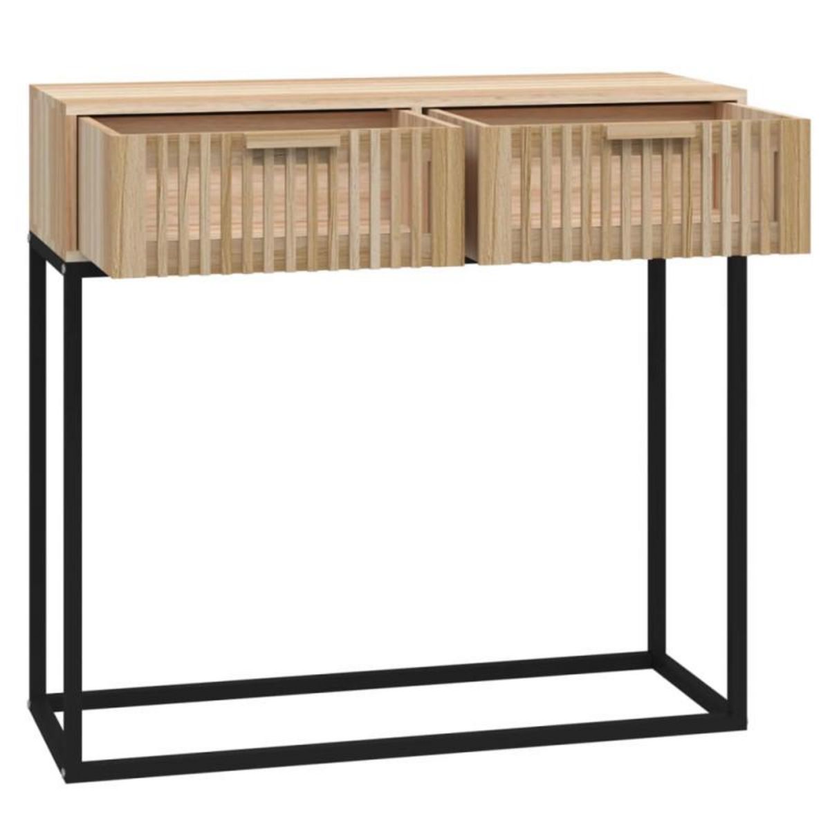 VIDAXL Table console 80x30x75 cm bois d ingénierie et fer