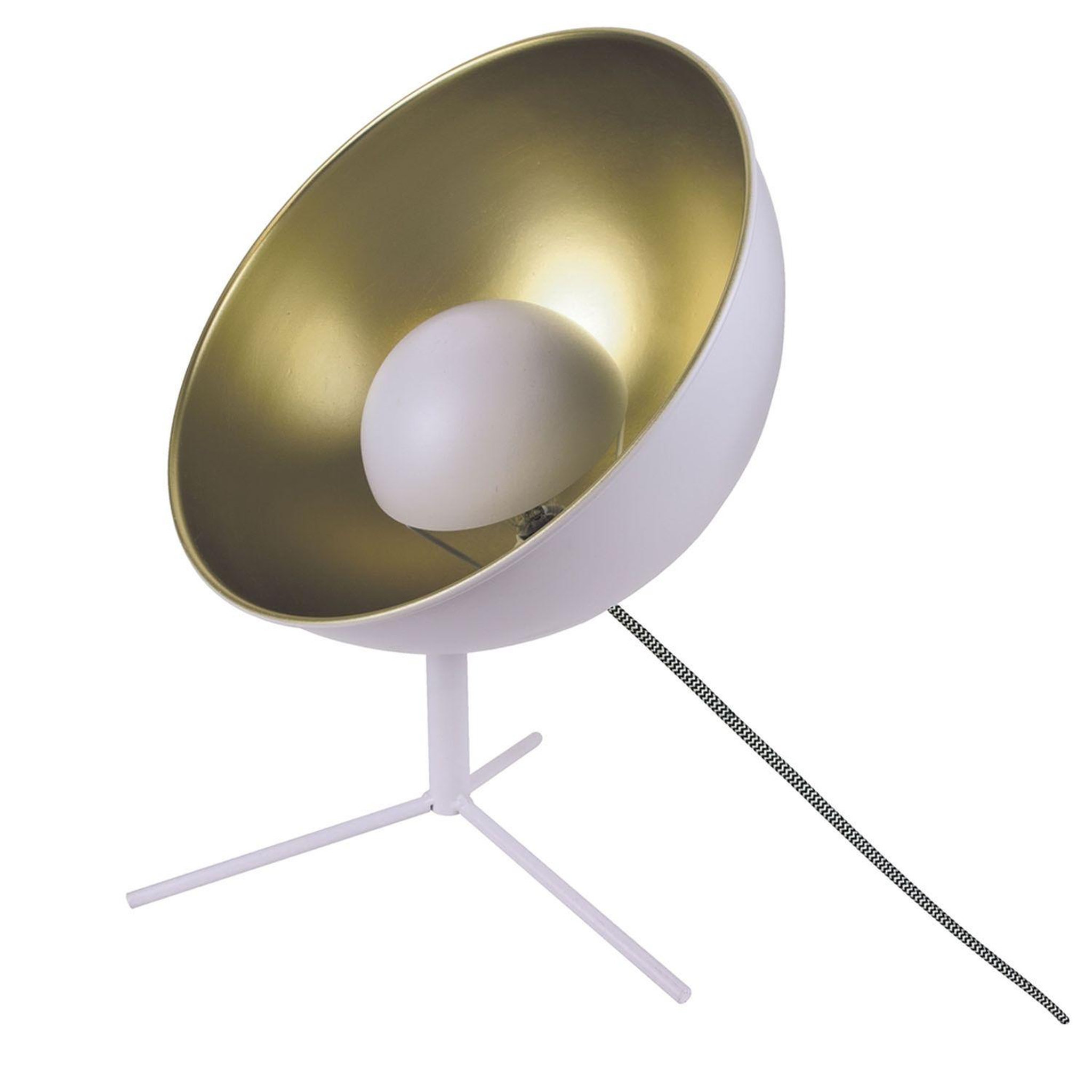 The Home Deco Factory Lampe trépied en métal cinéma - h. 45 cm - blanc