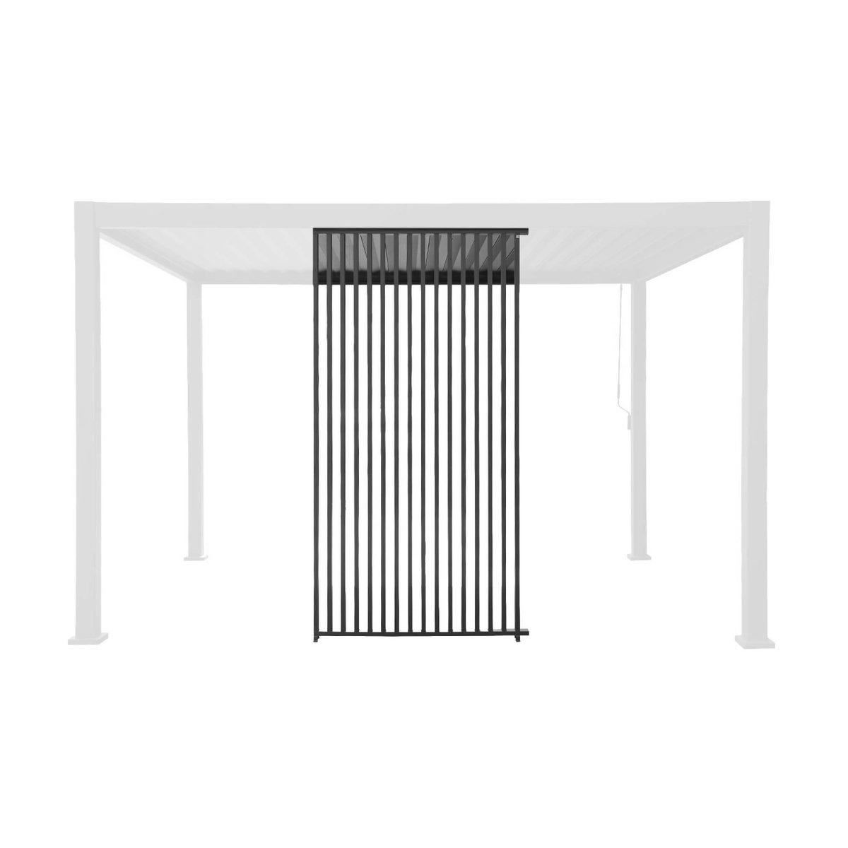 SWEEEK Triomphe persienne verticale 4m. aluminium. panneau brise vue. anthracite