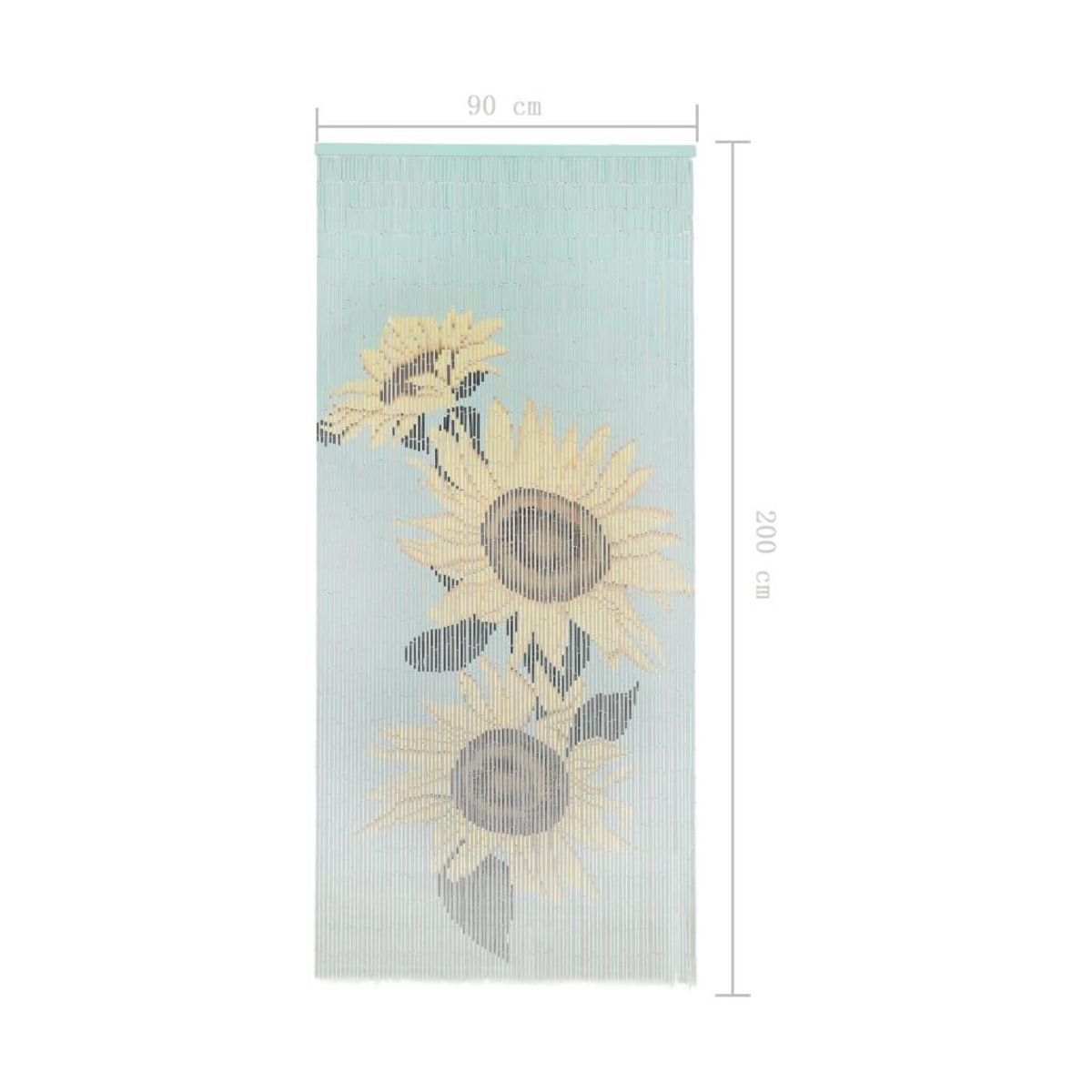 VIDAXL Rideau de porte contre insectes Bambou 90 x 200 cm