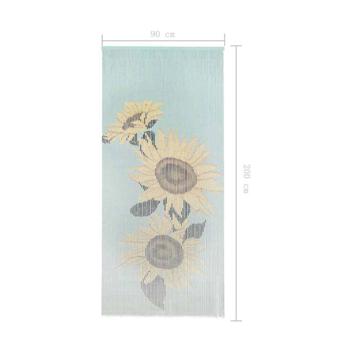 VIDAXL Rideau de porte contre insectes Bambou 90 x 200 cm