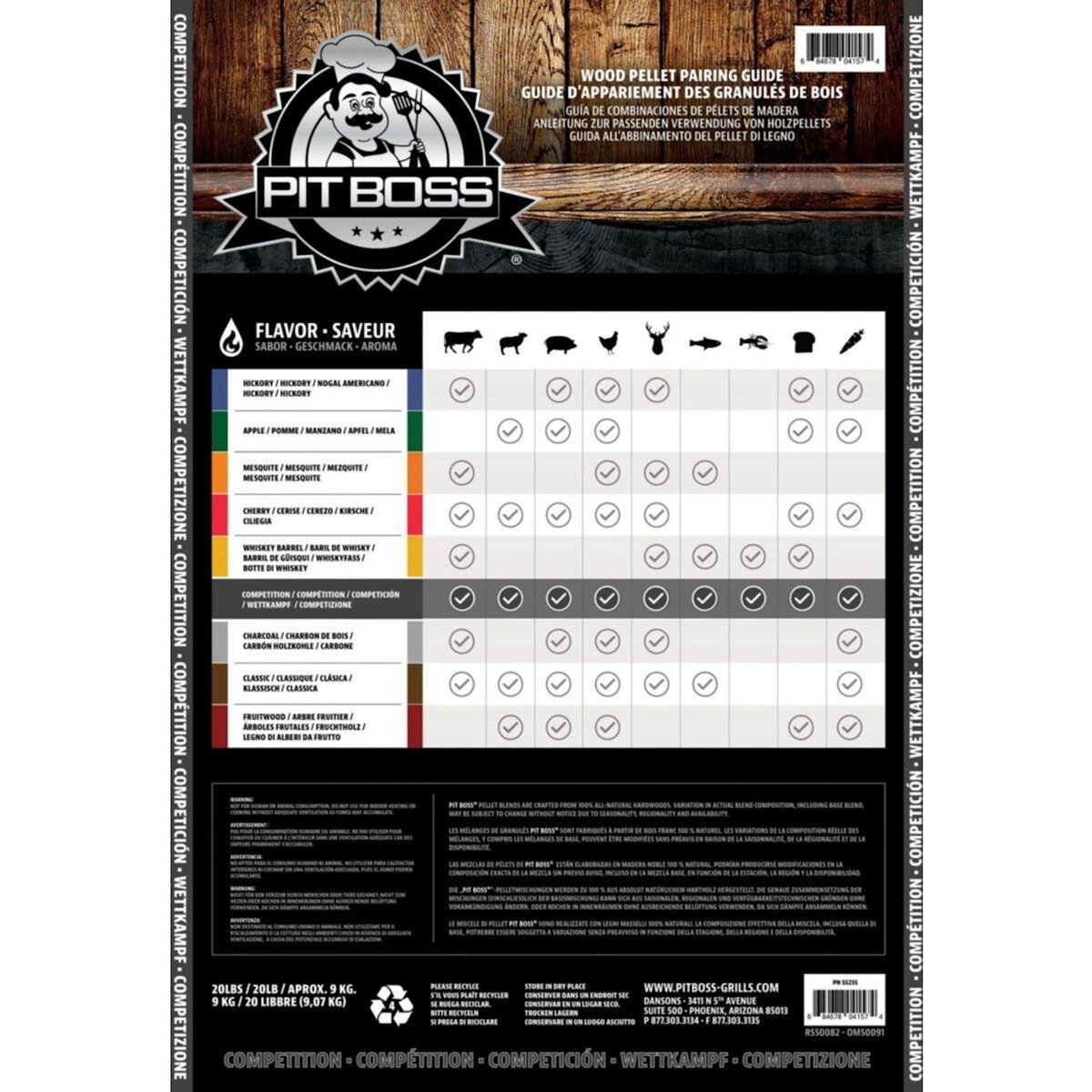 PITBOSS Pellets de pellet 9kg - Saveur Cerisier