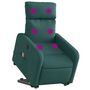 Voir la diapositive 3 : VIDAXL Fauteuil inclinable de massage electrique Vert fonce Tissu