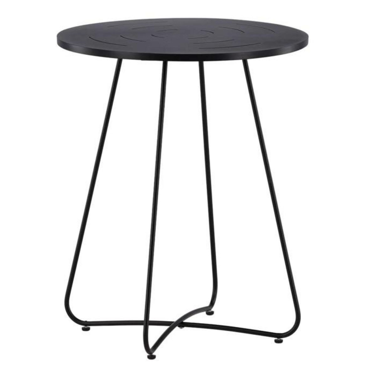 Paris Prix Table de Jardin en Métal  Bacong  74cm Noir