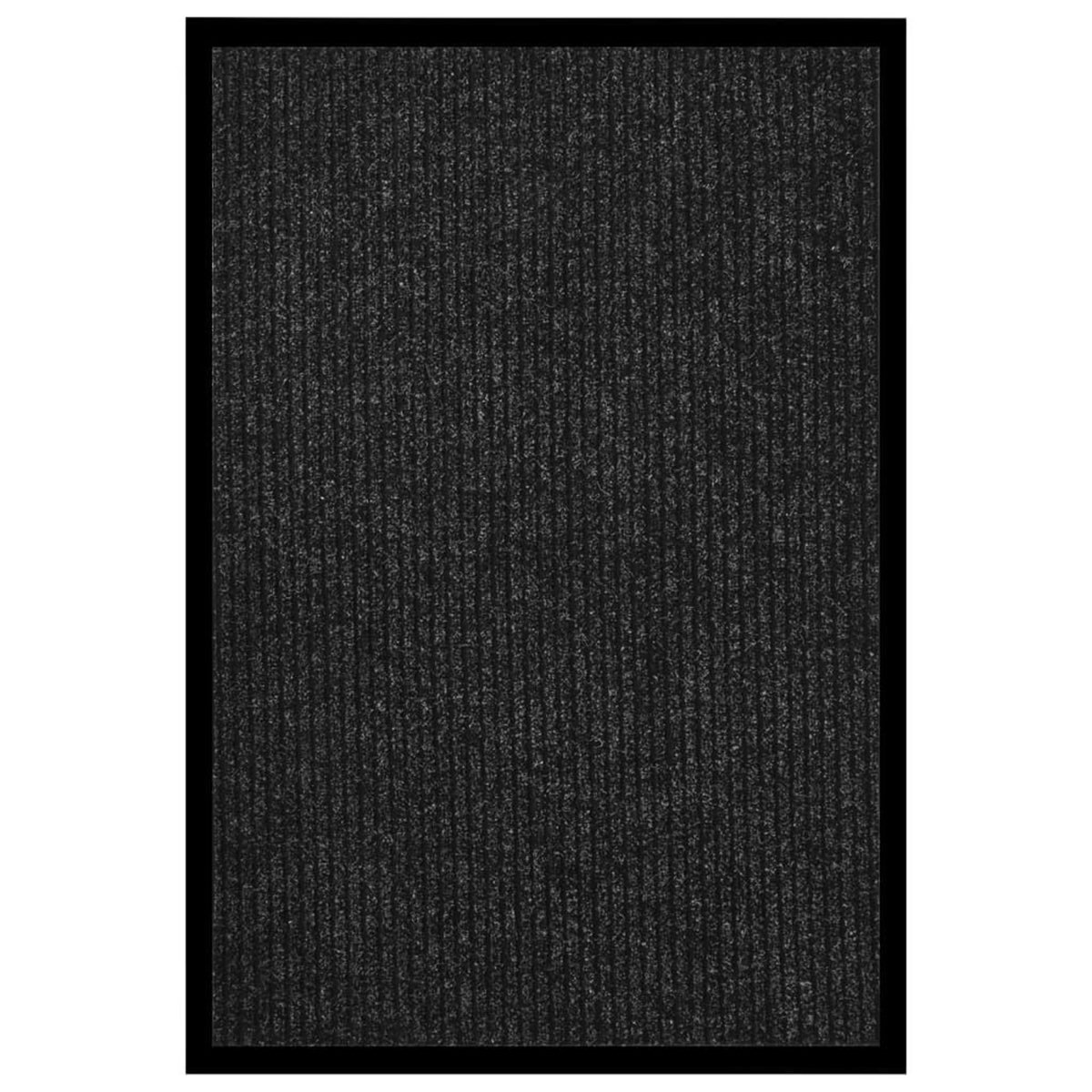 VIDAXL Paillasson raye Anthracite 80x120 cm