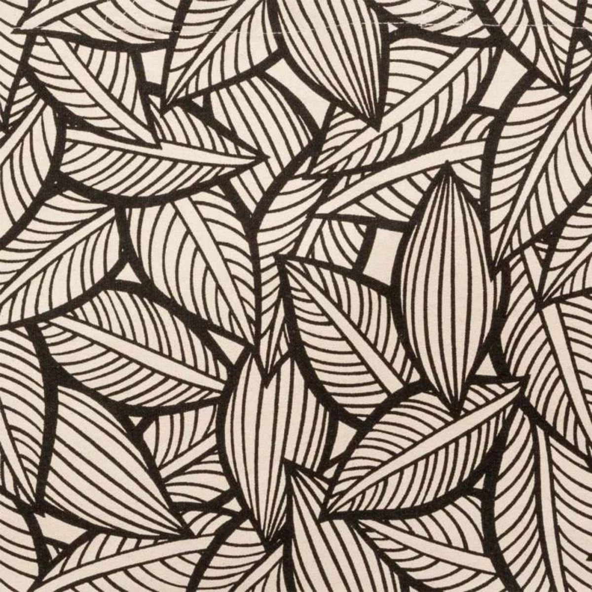 FIVE Sac de Shopping en Coton  Feuille  50cm Beige