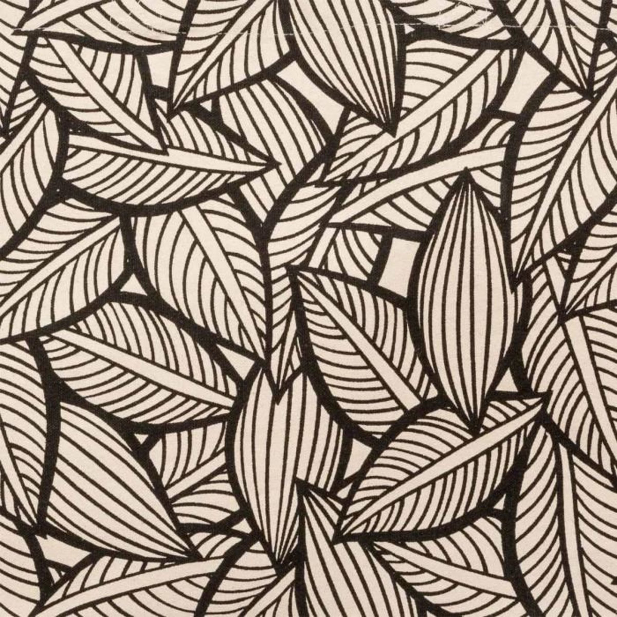 FIVE Sac de Shopping en Coton  Feuille  50cm Beige