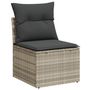 Voir la diapositive 4 : VIDAXL Salon de jardin avec coussins 10 pcs gris clair resine tressee