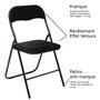 Voir la diapositive 3 : FIVE Chaise pliante effet velours