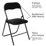 Voir la diapositive 3 : FIVE Chaise pliante effet velours