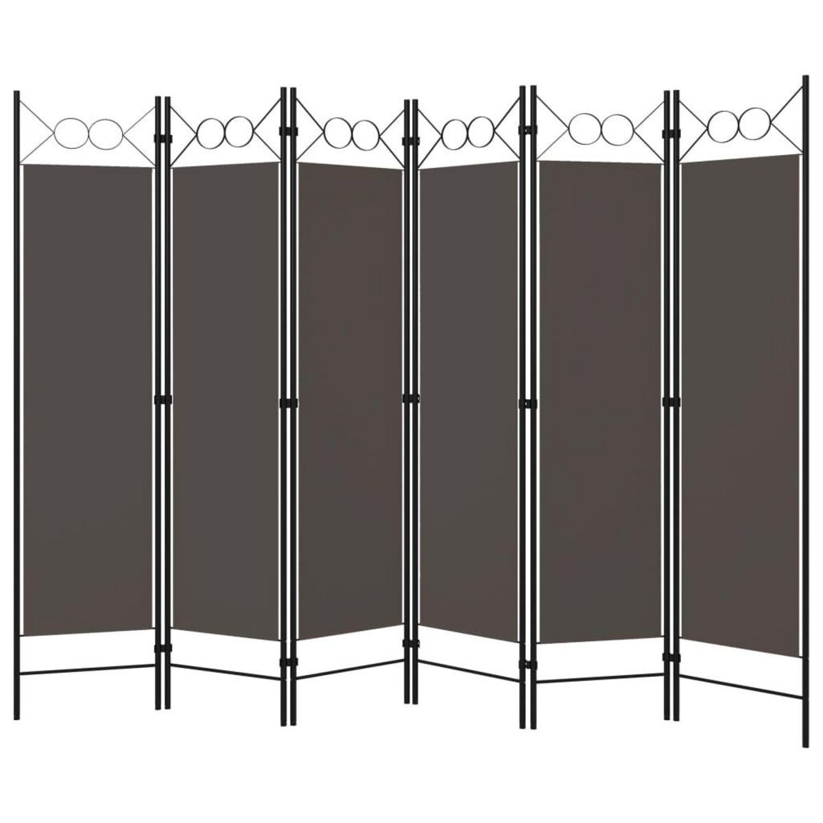 VIDAXL Cloison de separation 6 panneaux Anthracite 240x180 cm
