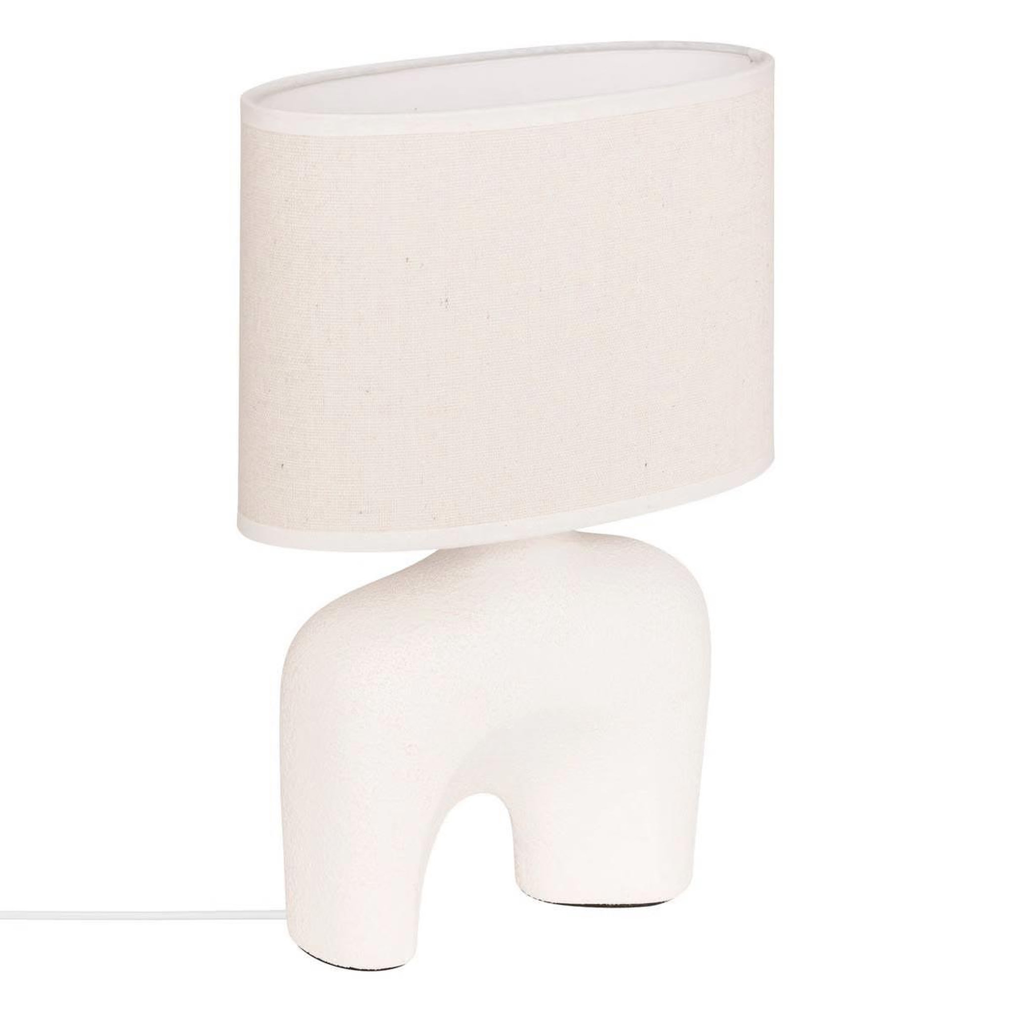 ATMOSPHERA Lampe à poser en céramique  gaby  31cm blanc