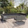Voir la diapositive 1 : VIDAXL Salon de jardin 12 pcs avec coussins Resine tressee Gris
