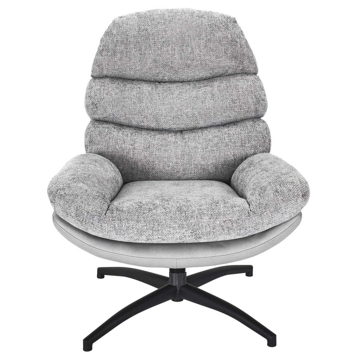 The Home Deco Factory Fauteuil relax Horten avec repose pieds - Gris