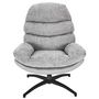 Voir la diapositive 6 : The Home Deco Factory Fauteuil relax Horten avec repose pieds - Gris