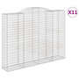 Voir la diapositive 2 : VIDAXL Paniers a gabions arques 11 pcs 300x50x220/240 cm fer galvanise