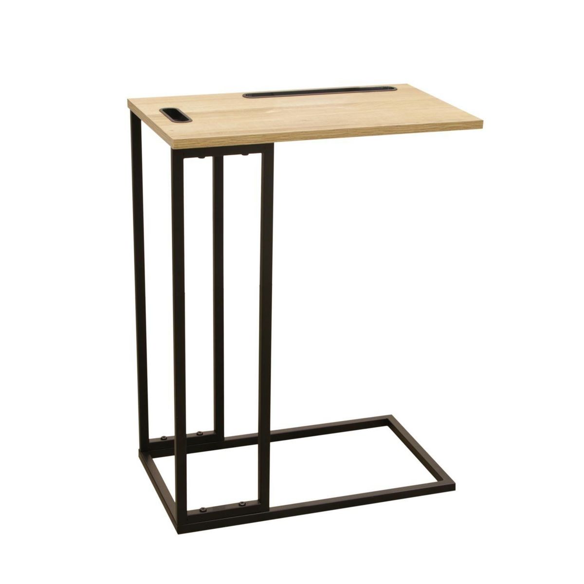 The Home Deco Factory Table d'appoint pour ordinateur ou tablette - Marron et noir