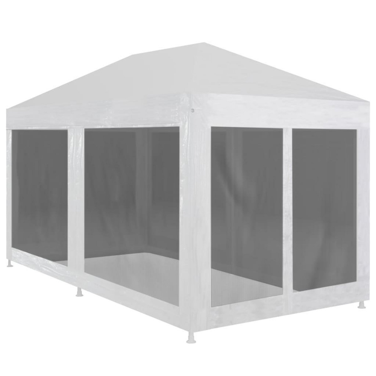 VIDAXL Tente de reception avec 6 parois en maille 4 x 3 m