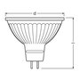 Voir la diapositive 3 : Osram OSRAM Spot MR16 LED 36? verre 8W50 GU5.3 chaud