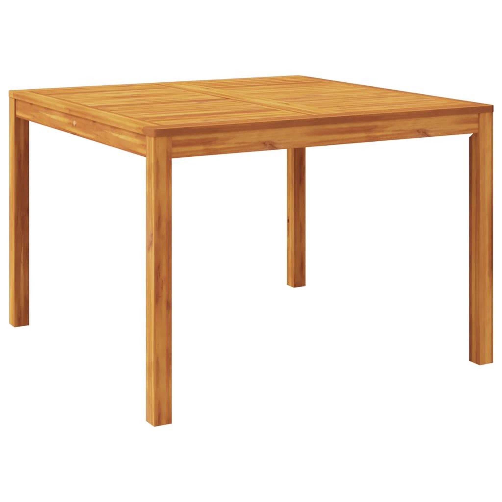 Voir la diapositive 2 : VIDAXL Table a manger de jardin 110x110x75 cm bois d'acacia massif