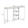Voir la diapositive 5 : Paris Prix Buffet 3 Portes LED  Thin  150cm Noir & Naturel