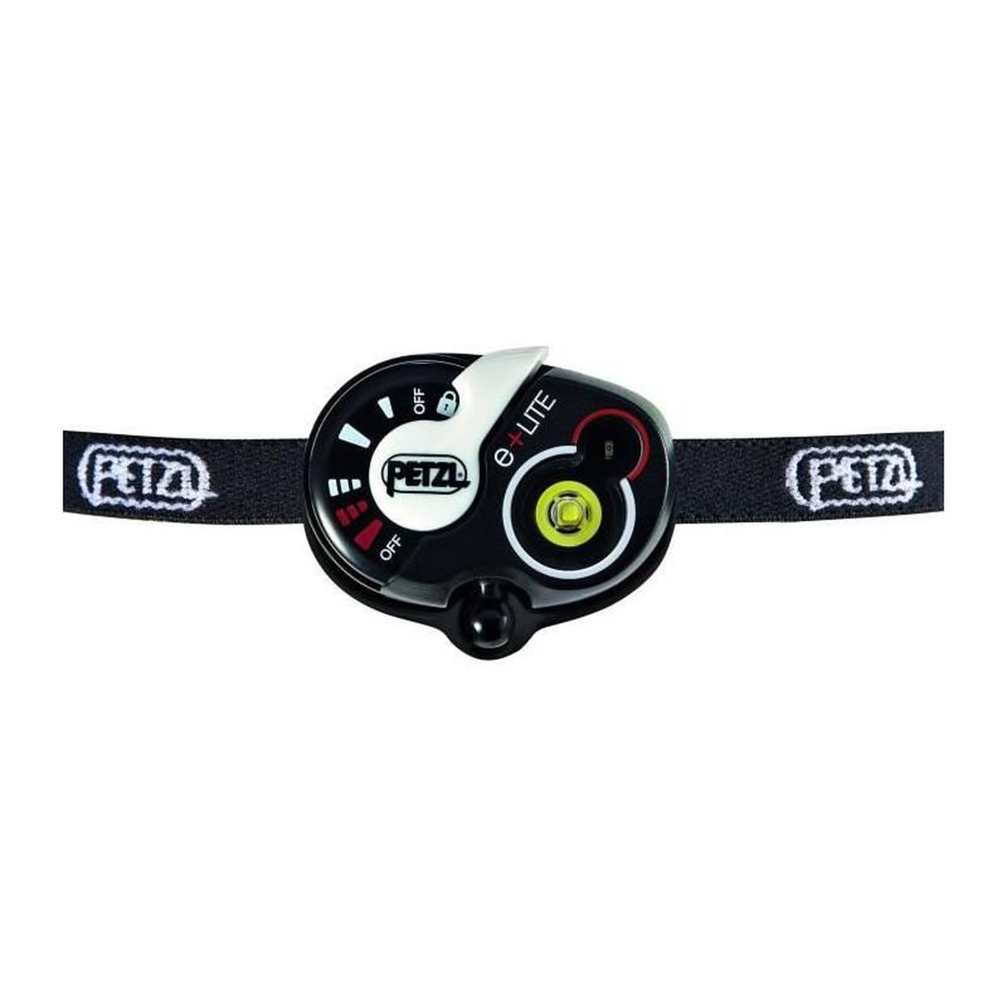 Voir la diapositive 2 : Petzl Lampe frontale de secours avec bandeau - PETZL - E+Lite - 40 lumens - Etui inclus - Noir