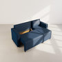 Voir la diapositive 3 : BEST MOBILIER Jonas - canapé d'angle réversible 4 places convertible avec coffre en tissu texturé