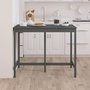Voir la diapositive 5 : VIDAXL Table de bar Gris 140x80x110 cm Bois massif de pin