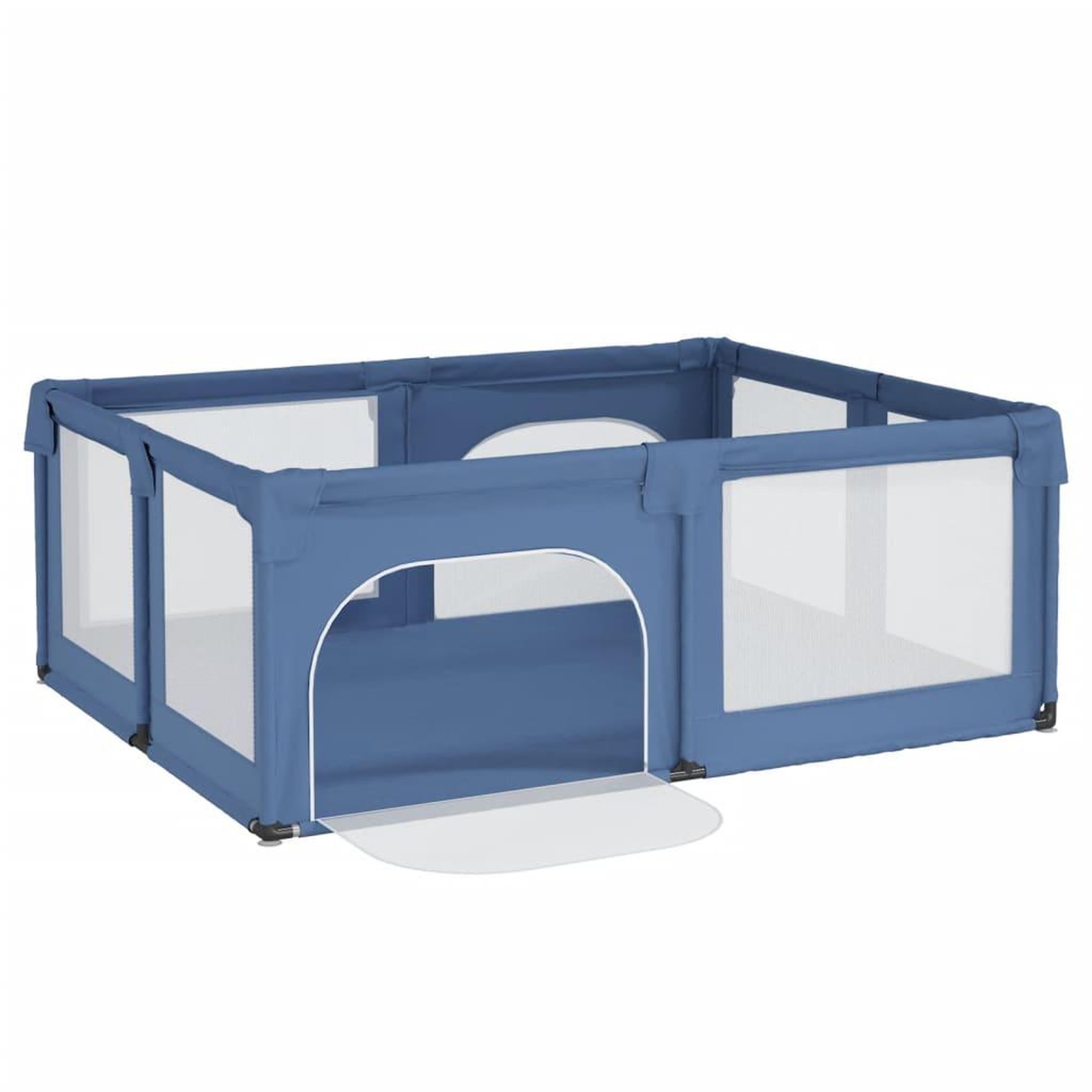 Voir la diapositive 5 : VIDAXL Parc pour bebe avec 2 portes Bleu clair Tissu Oxford