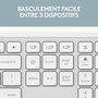 Voir la diapositive 3 : Logitech Clavier sans fil Signature Slim K950 Bluetooth Blanc