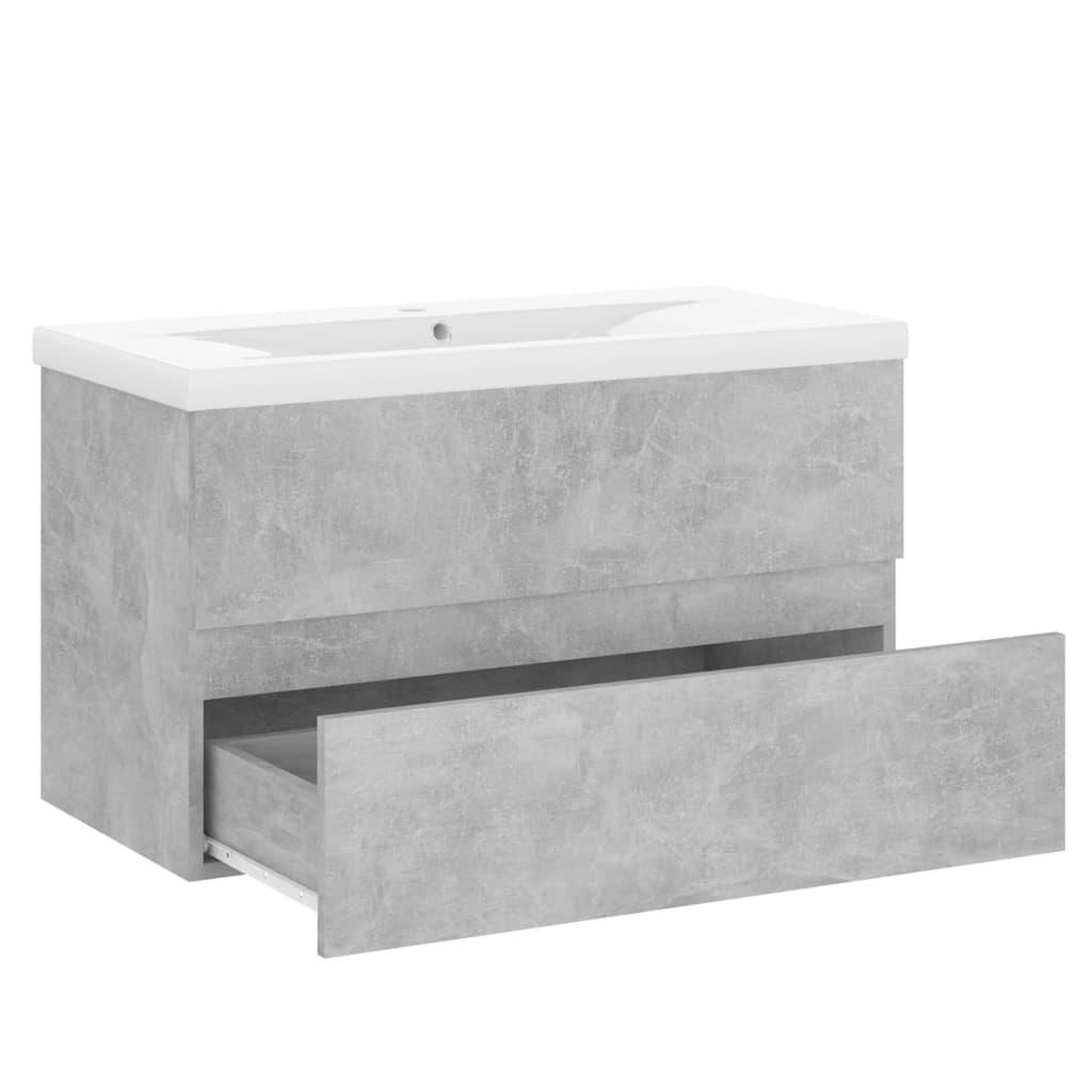 Voir la diapositive 4 : VIDAXL Armoire d'evier et lavabo integre Gris beton Bois d'ingenierie