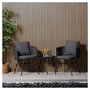 Voir la diapositive 2 : HomeStyle4U Salon de jardin Table et 2 chaises gris