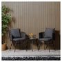 Voir la diapositive 2 : HomeStyle4U Salon de jardin Table et 2 chaises gris