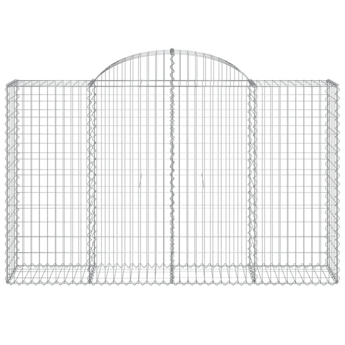 VIDAXL Paniers a gabions arques 4 pcs 200x50x120/140 cm Fer galvanise