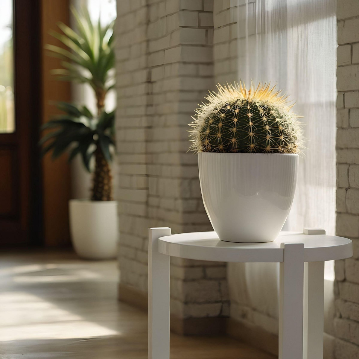 PLANT IN A BOX Cactus de Noël - Echinocactus grusonii - Hauteur 25-35cm - ⌀25cm
