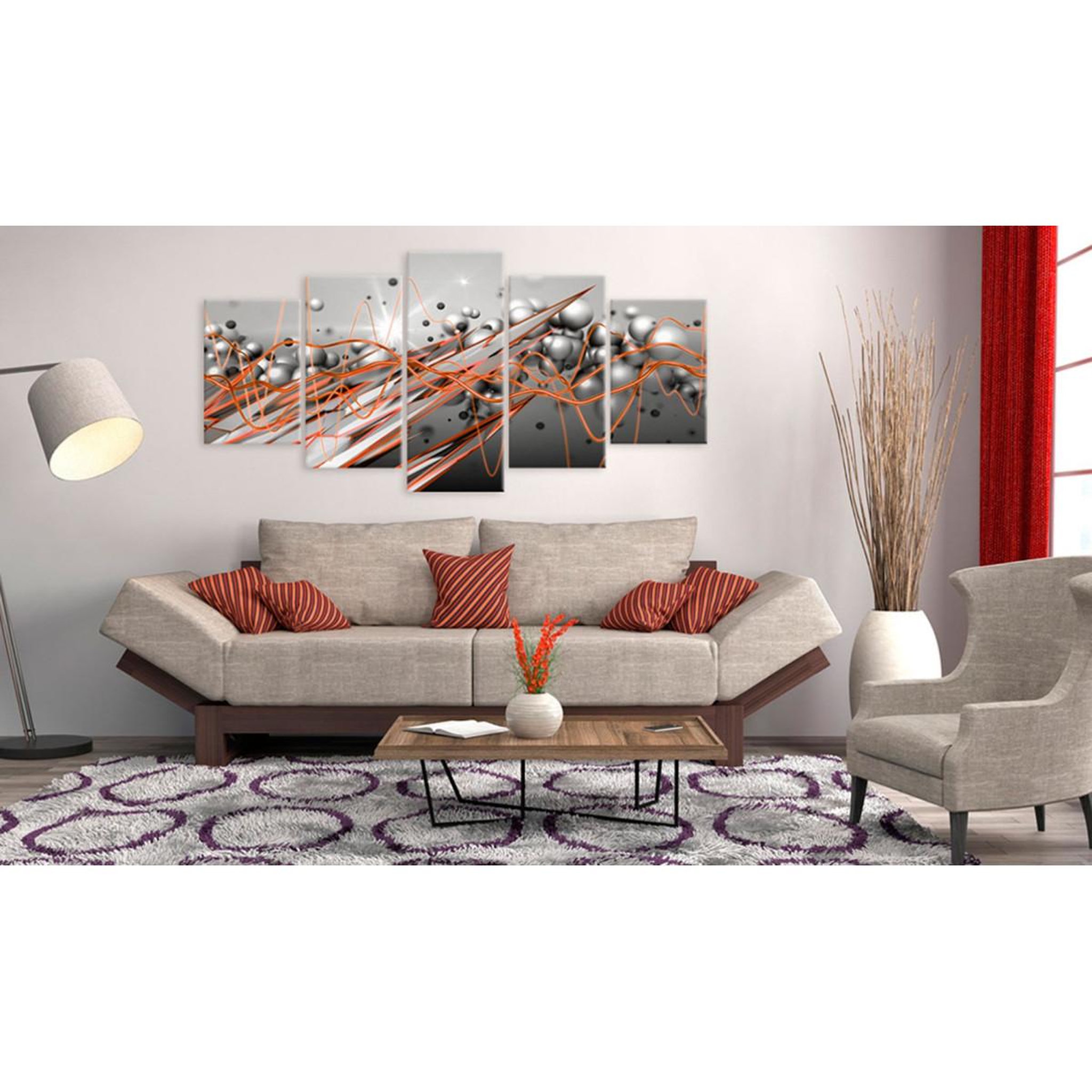 Voir la diapositive 2 : Paris Prix Tableau Imprimé  Orange Stream