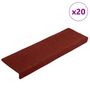 Voir la diapositive 1 : VIDAXL Tapis d'escalier autocollant 20 pcs rouge bordeaux 65x21x4 cm