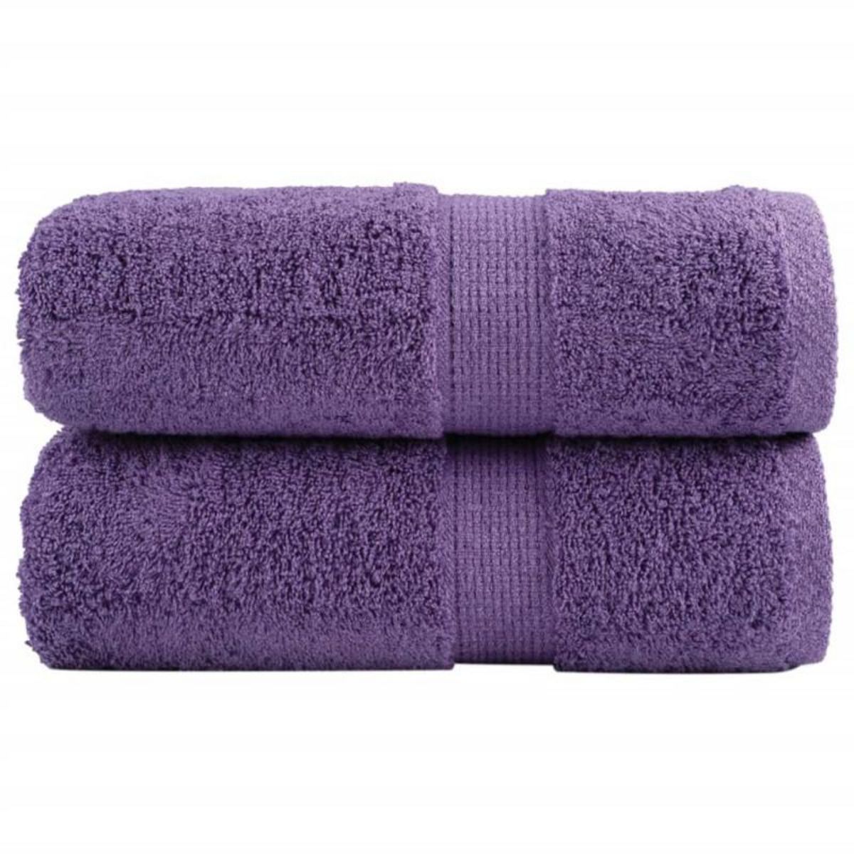 VIDAXL Serviettes de visage de qualité supérieure SOLUND 2 pcs violet