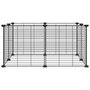 Voir la diapositive 2 : VIDAXL Cage animaux de compagnie a 8 panneaux Noir 35x35 cm Acier